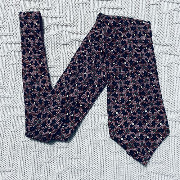 Vintage Dior black abstract silk tie - Picture 1 of 5